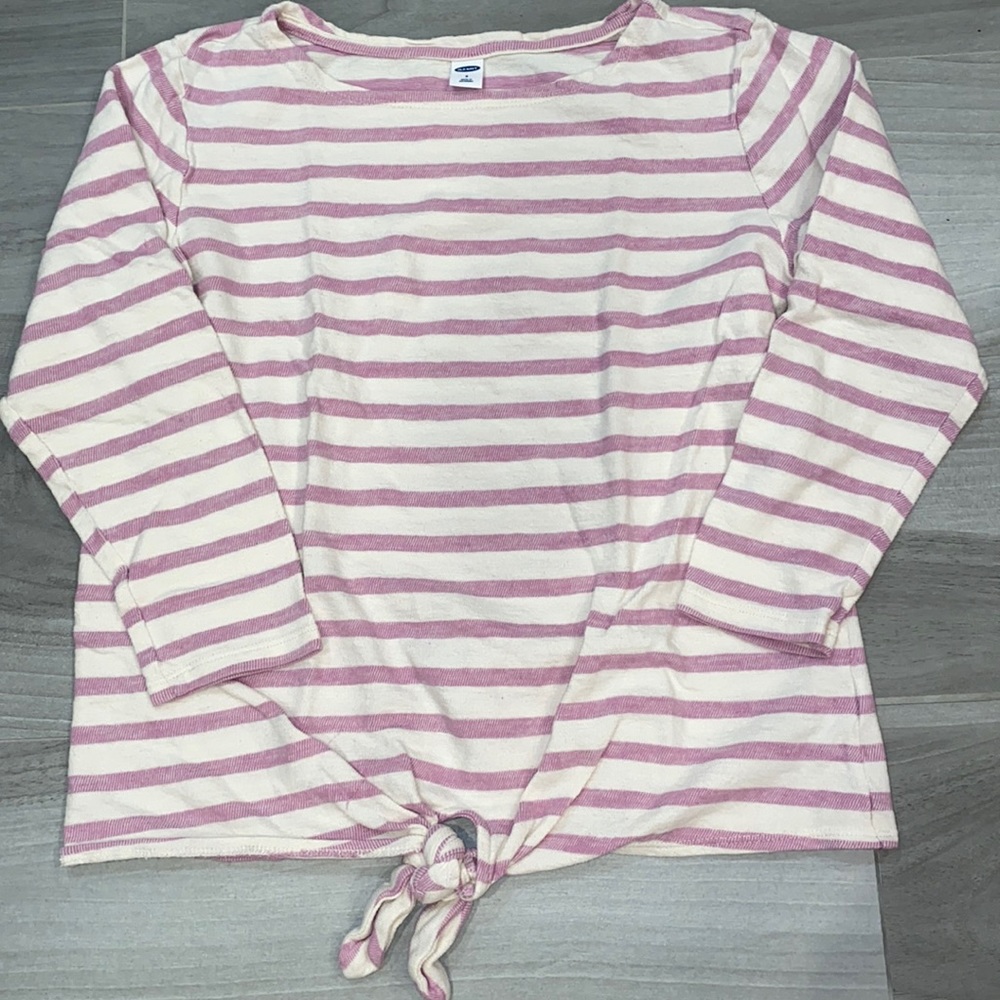 Lavender Tie-Front 3/4 Sleeve Top